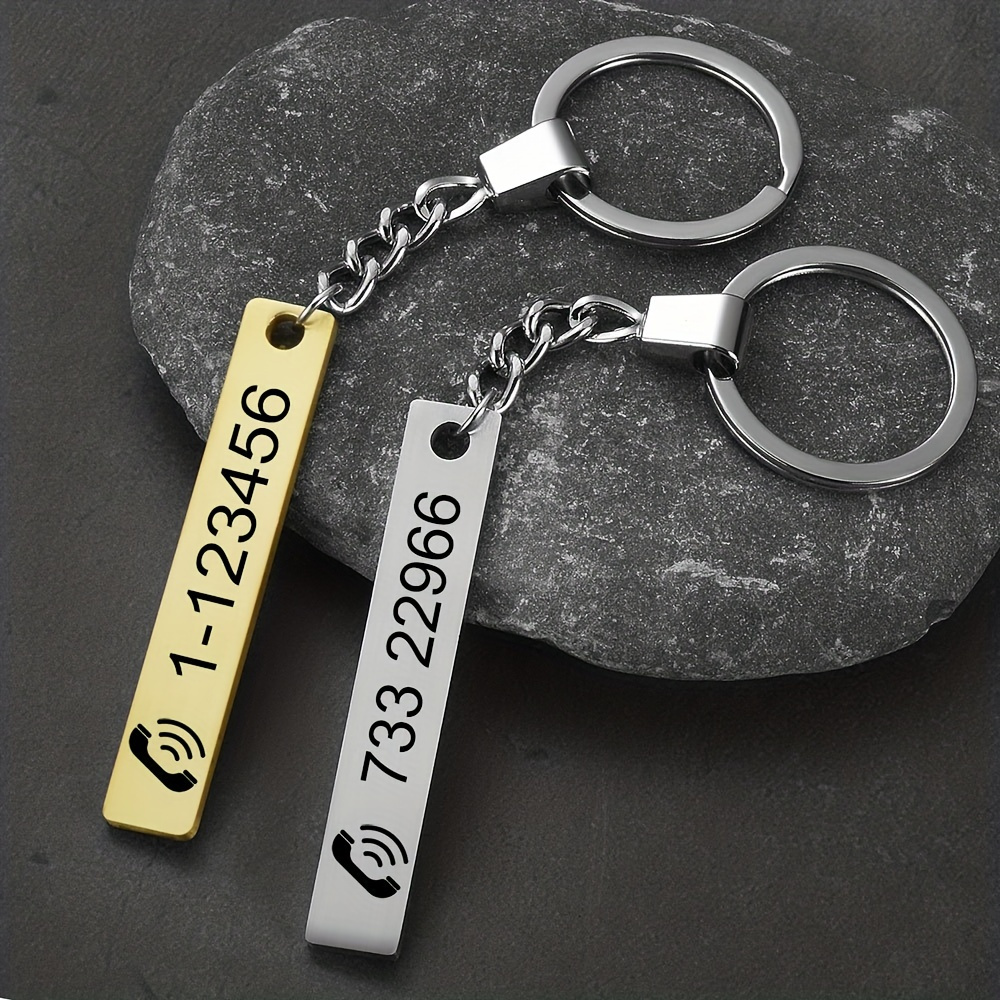 DIY Name Key Chain for Women Men Custom Keychain Car Key Ring