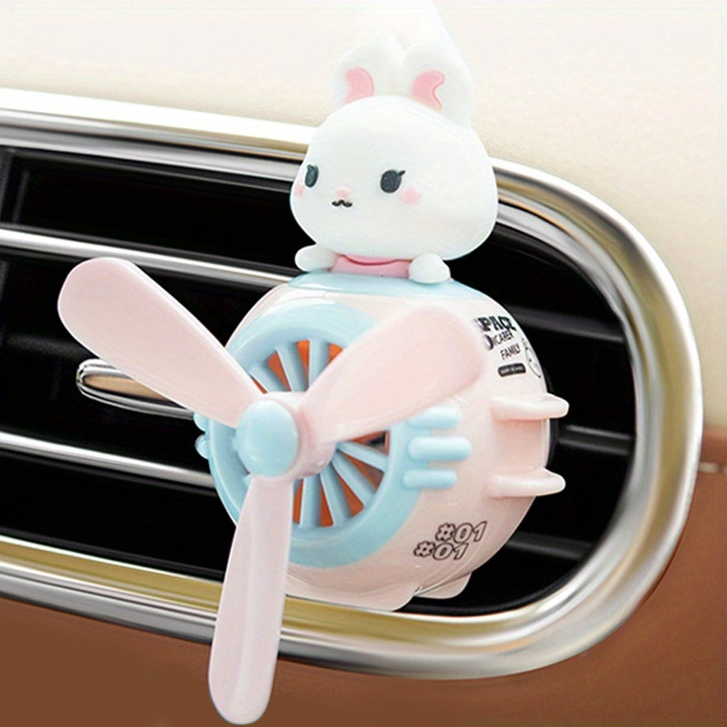 Wovilon Kreative Nette Spielzeugauto Outlet Aromatherapie Nette Cartoon  Auto Parfüm Auto Dekoration（Including 3 Aromatherapy Tablets）
