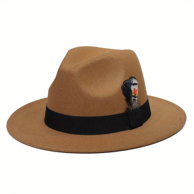 Sombreros de vaquero Fedora para mujer, Sombrero de ala ancha de