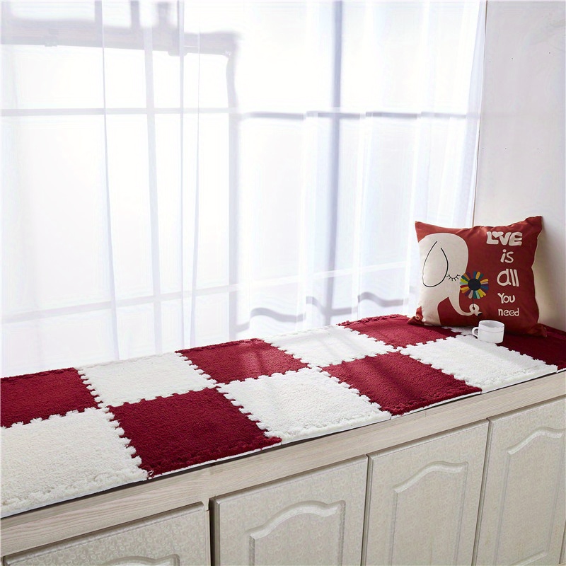 Linen Puzzle Floor Mat Bay Window Mat Seat Mat Square - Temu