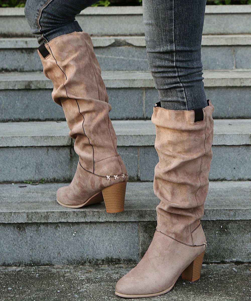 Botas altas granates online mujer