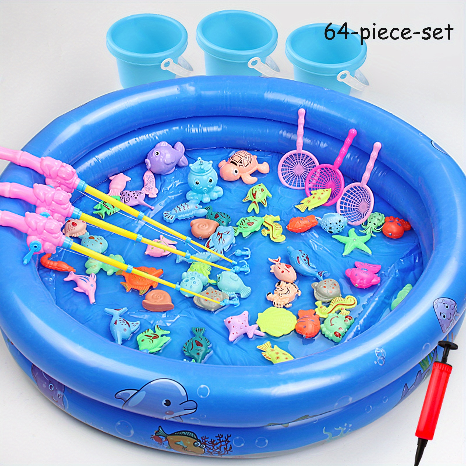 Children Fishing Toy Floating Fishing Game Inflatable Swimming Pool