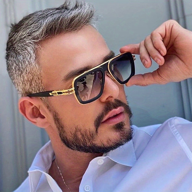 1pc Oversized Retro Sunglasses For Men And Women, With Glasses