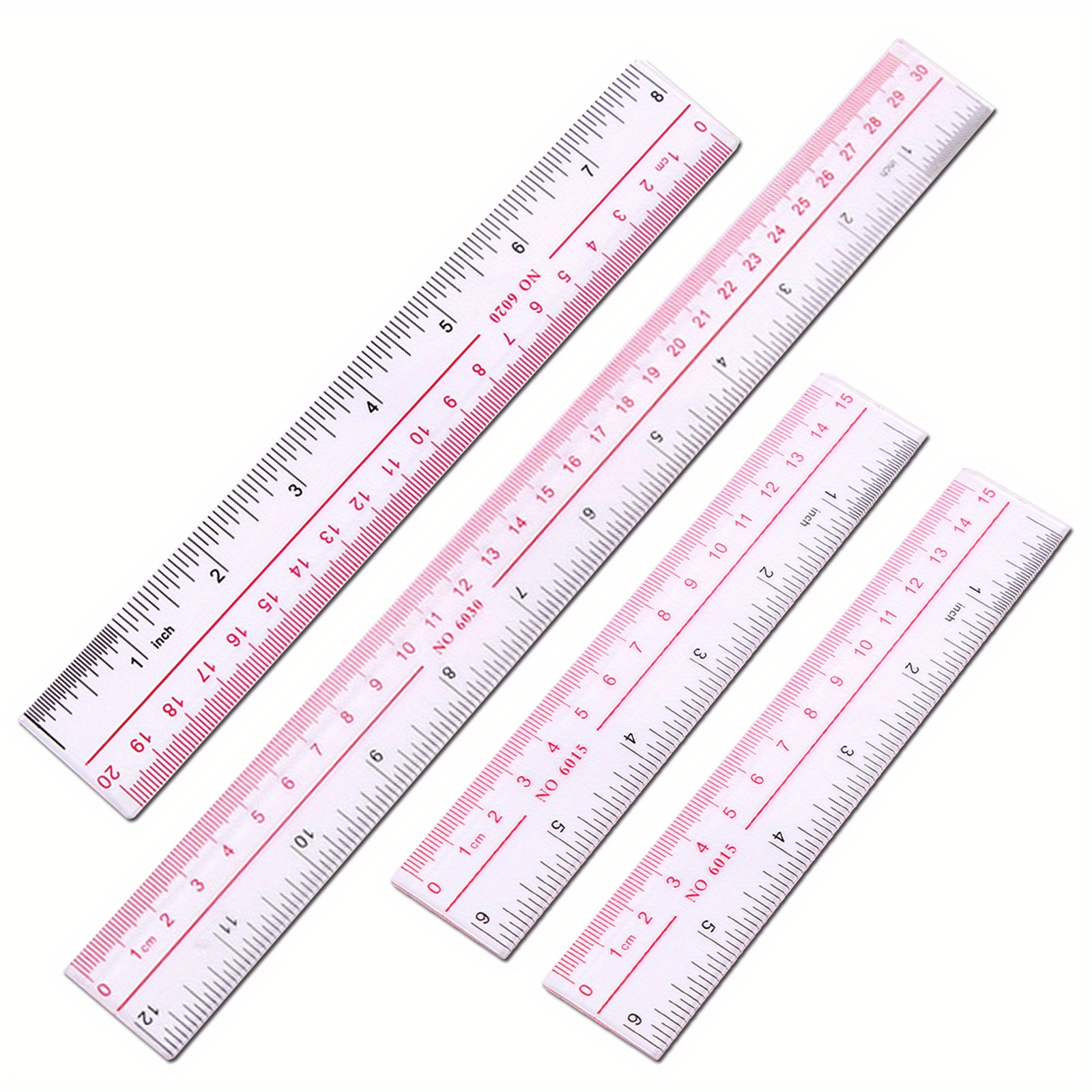 6 Inch Pink Recycled Plastic Ruler