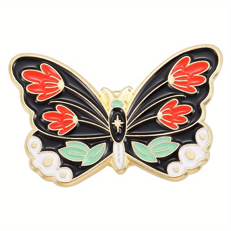 Flowers Wings Butterfly Enamel Pins Custom Insect Moth - Temu