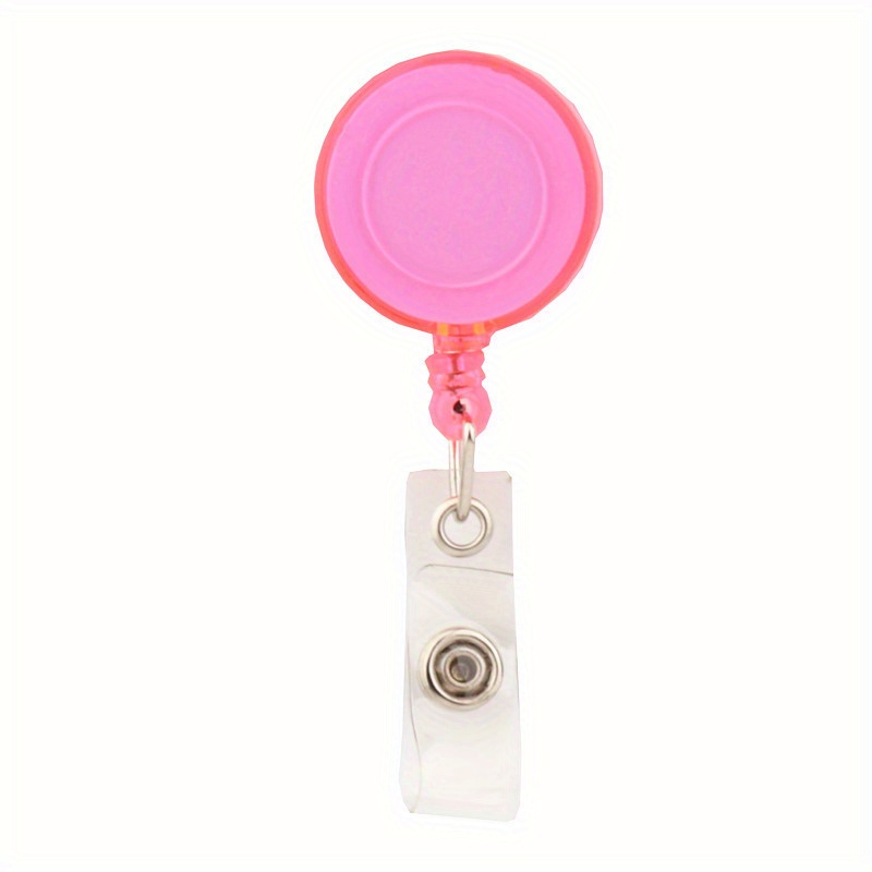 Various Colors Retractable Pull Badge ID Lanyard Name Tag Card Badge Holder Reels Key Ring Chain Clips School Student Office,Temu