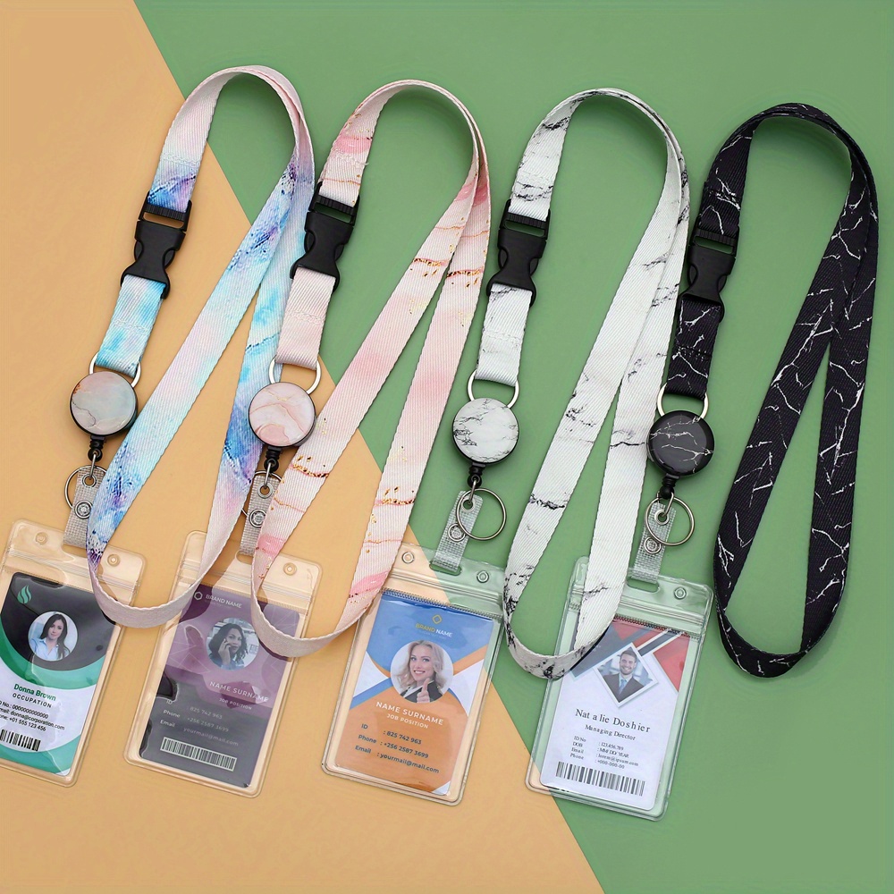 Retractable Badge Reel Pull Buckle Convenient Id Card Holder - Temu