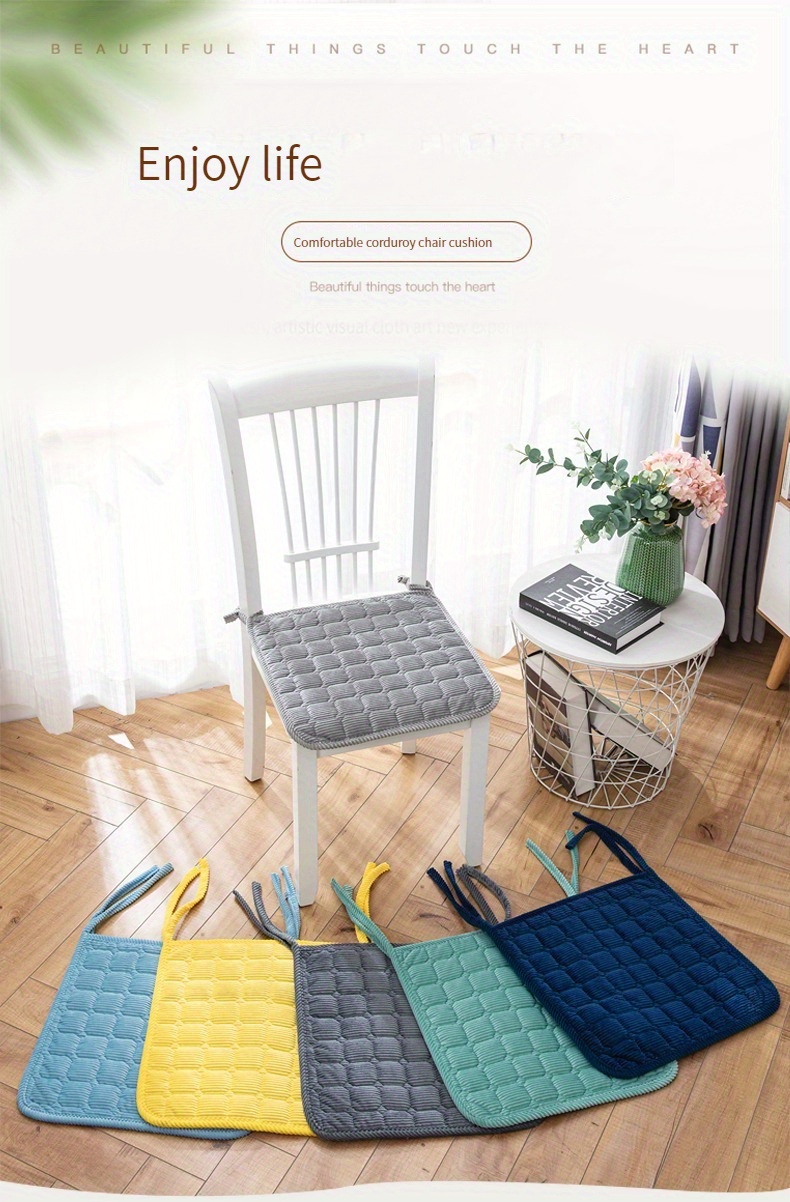  Cojines de asiento para sillas de comedor, para sillas de  cocina, cojines de silla para muebles de exterior, para sillas de oficina,  fundas de cojín de silla con lazos, cojín suave