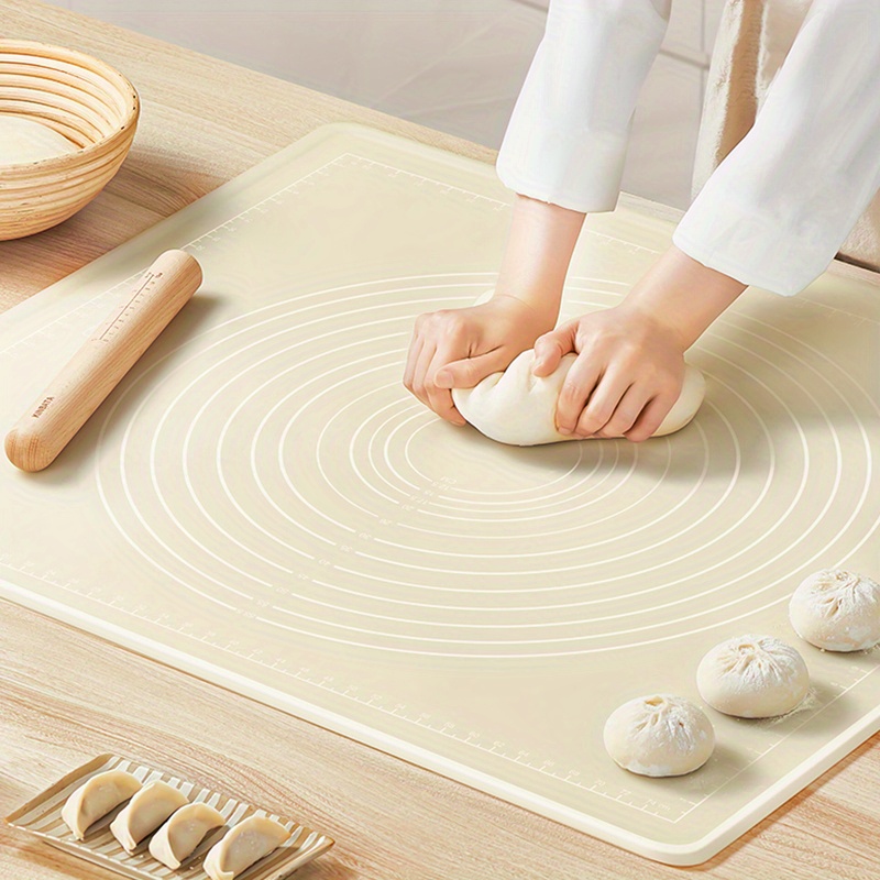 Rolling Pin Kneading Pad Silicone Baking Pastry Mat - Temu