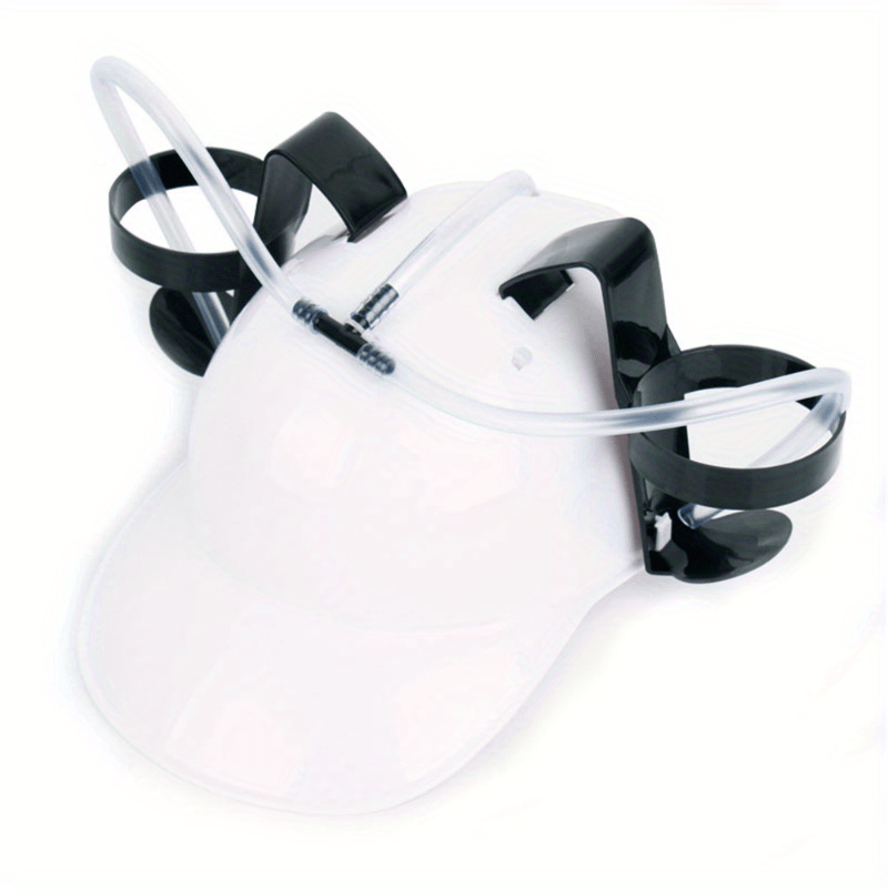 Novelty Place Drinking Helmet - Adjustable Can Holder Cap Drinker Favor Hat  - Straw for Beer Soda - Party Fun Beverage Gadgets(Blue) : Home & Kitchen 