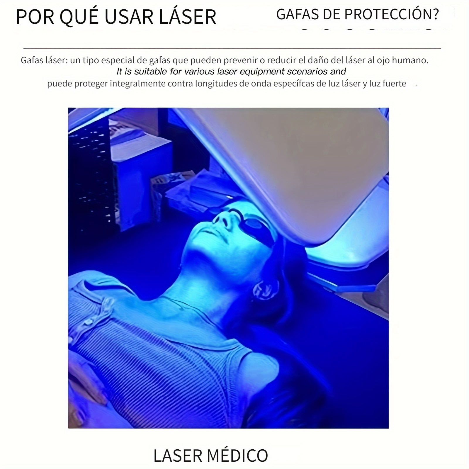 Laser - Gafas de protección para depilación con láser y luz