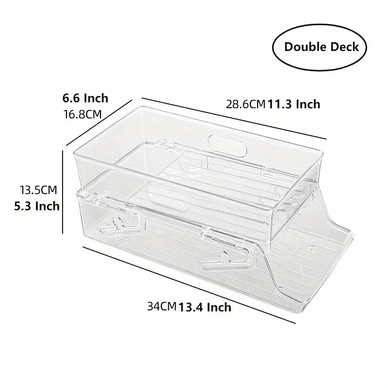 Foldable Soda Can Organizer For Refrigerator, 2-layer Automatic Can  Organizer For Pantry, Stackable Can Dispensers, Plastic Drink Holder  Dispenser Bin For Refrigerator, Camping, Kitchen Accessories - Temu