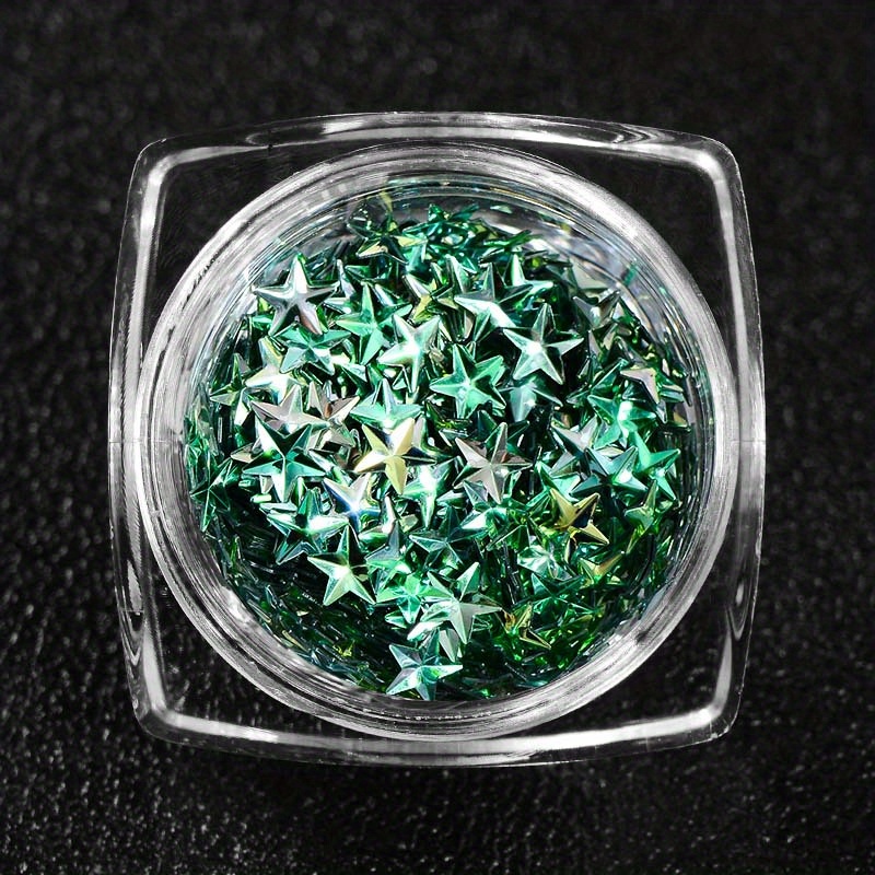 Glitter 3D Holographic Nail Art Decoration Star Sequins Flakes