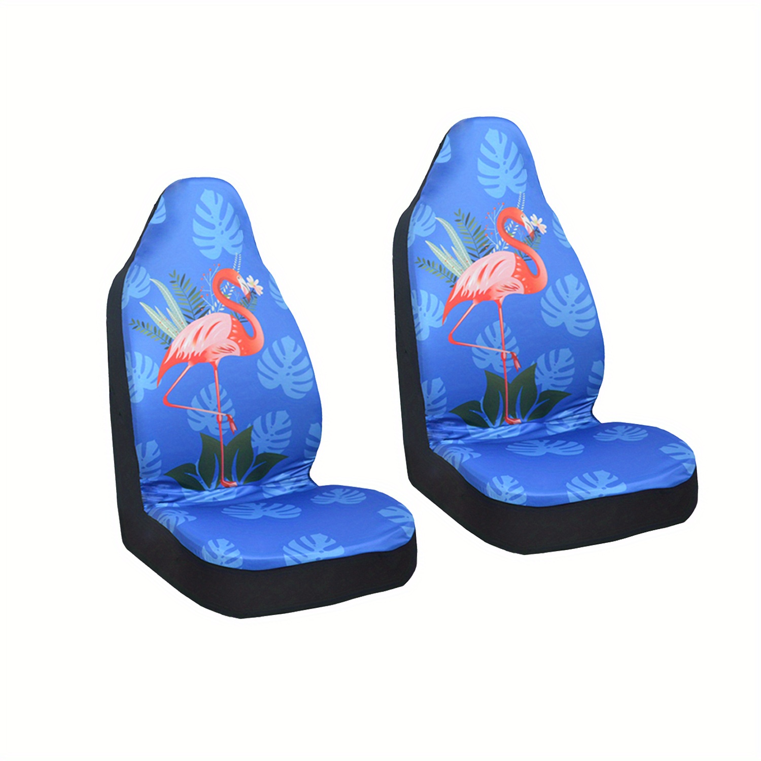 Flamingo Digital Print Car Seat Covers Luxurious Ice Silk Temu