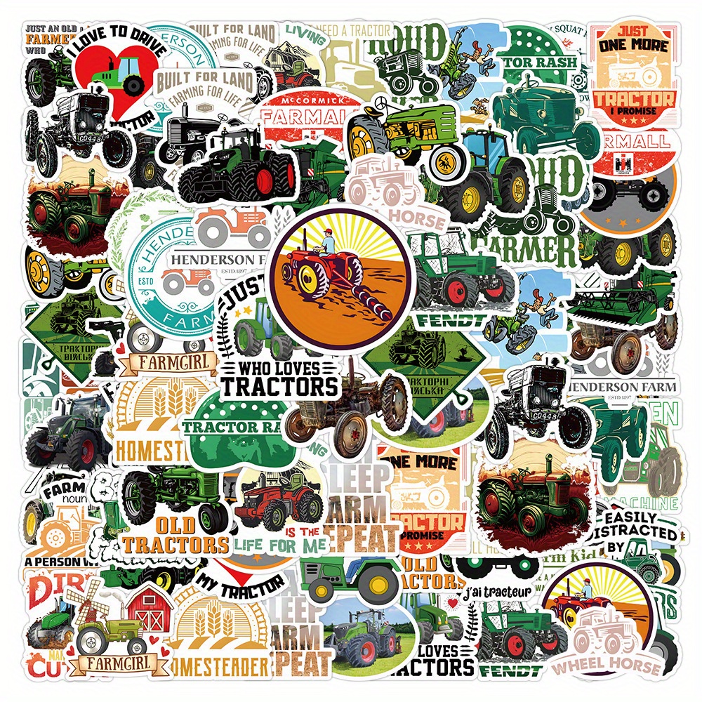50 Stücke Farm Traktor Vinyl Wasserdichte Dekorative Zufällige Aufkleber  Pack Für Kinder Laptop Telefon Gepäck Fahrrad Gitarre, Die Besten  Tagesangebote Von Heute