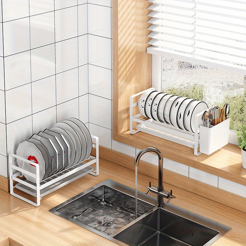 1pc Stainless Steel Sink Drain Rack, Minimalist Over The Sink Drying Rack  For Kitchen