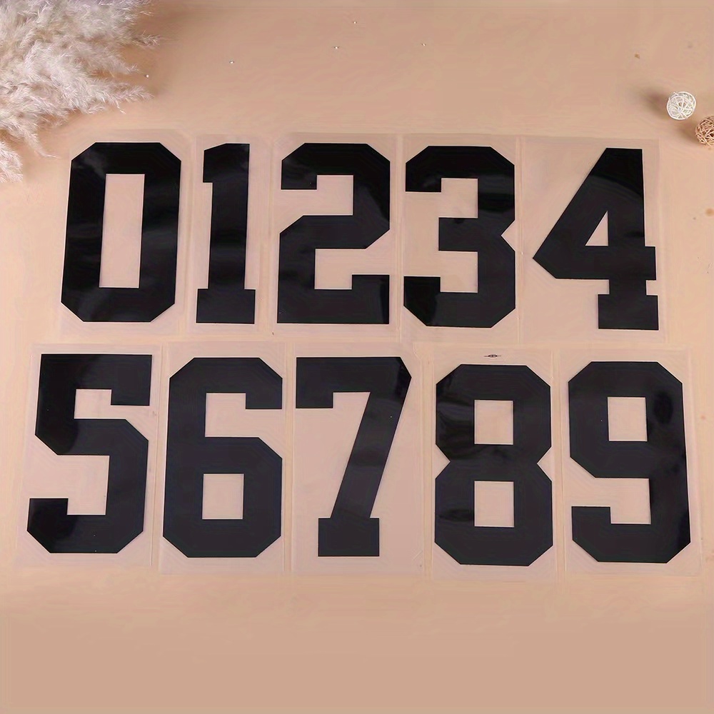 Iron On Numbers T Shirt Heat Transfer Numbers 0 To 9 Jersey