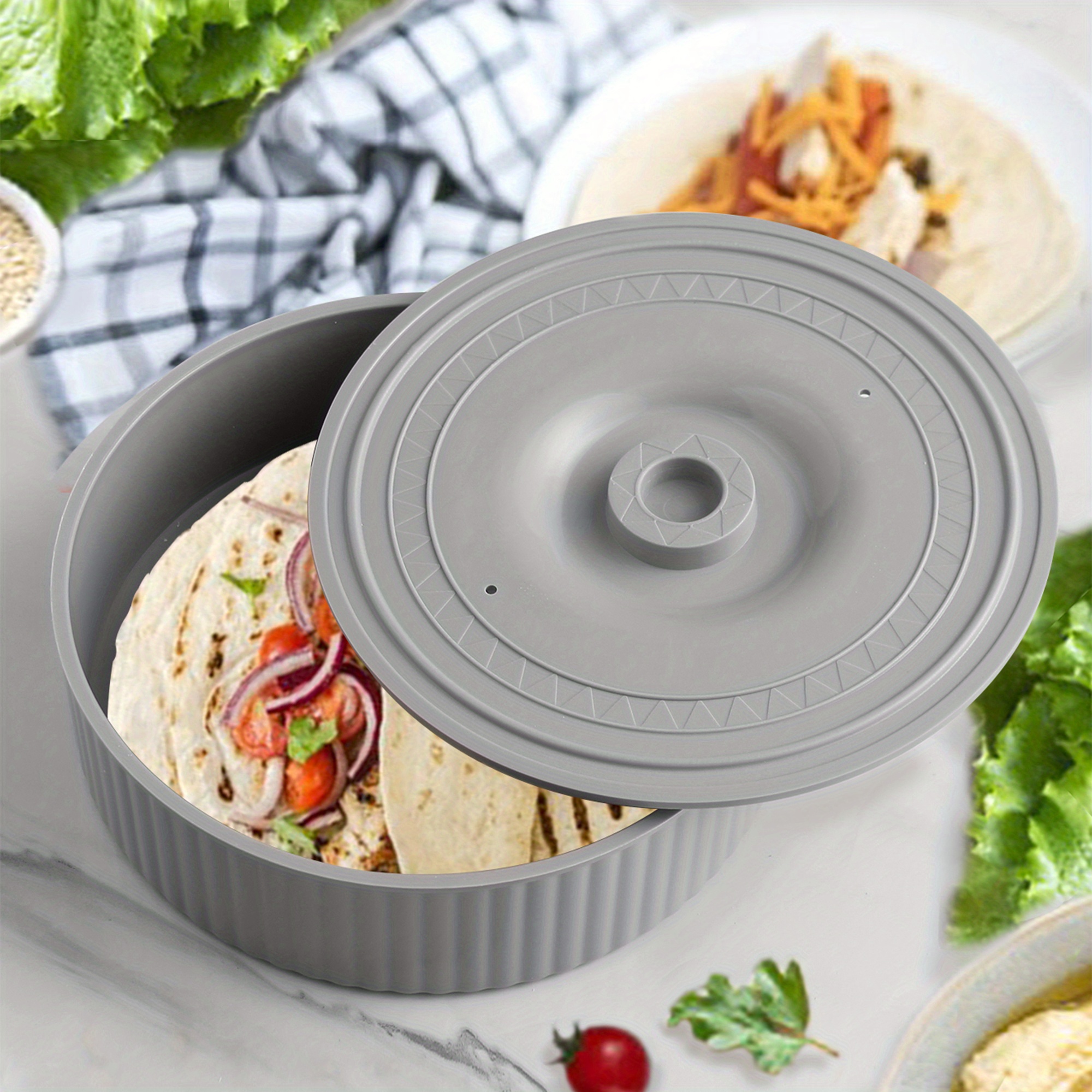 1pc Tortilla Warmer Burrito Taco Microwave Heating Box, Dessert Baking  Dishes Dipping Bowls, Dishes, Pudding Creme Custard Cups With Lid, Baking  Tools