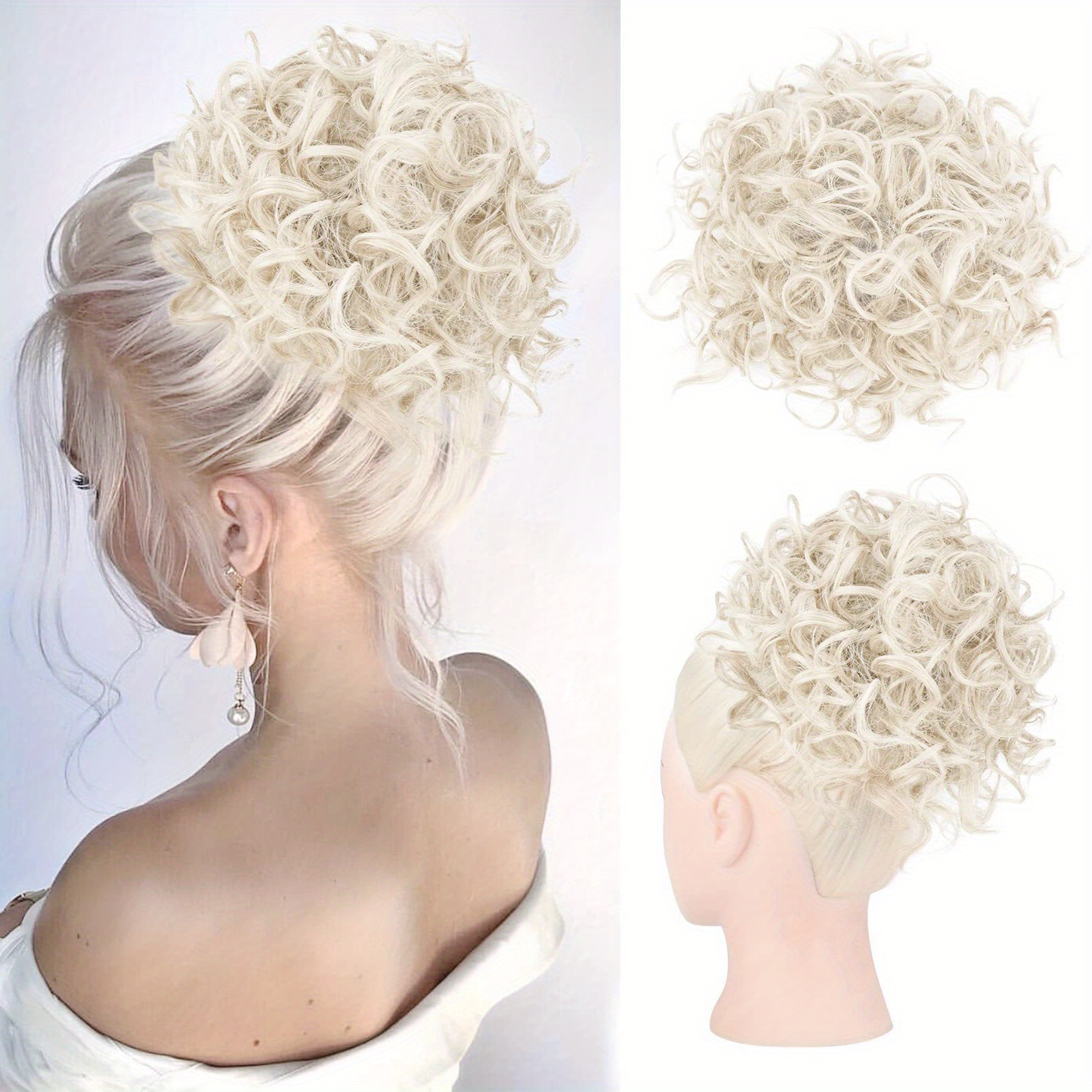 Synthetic Curly Hair Bun Chignon Extensions