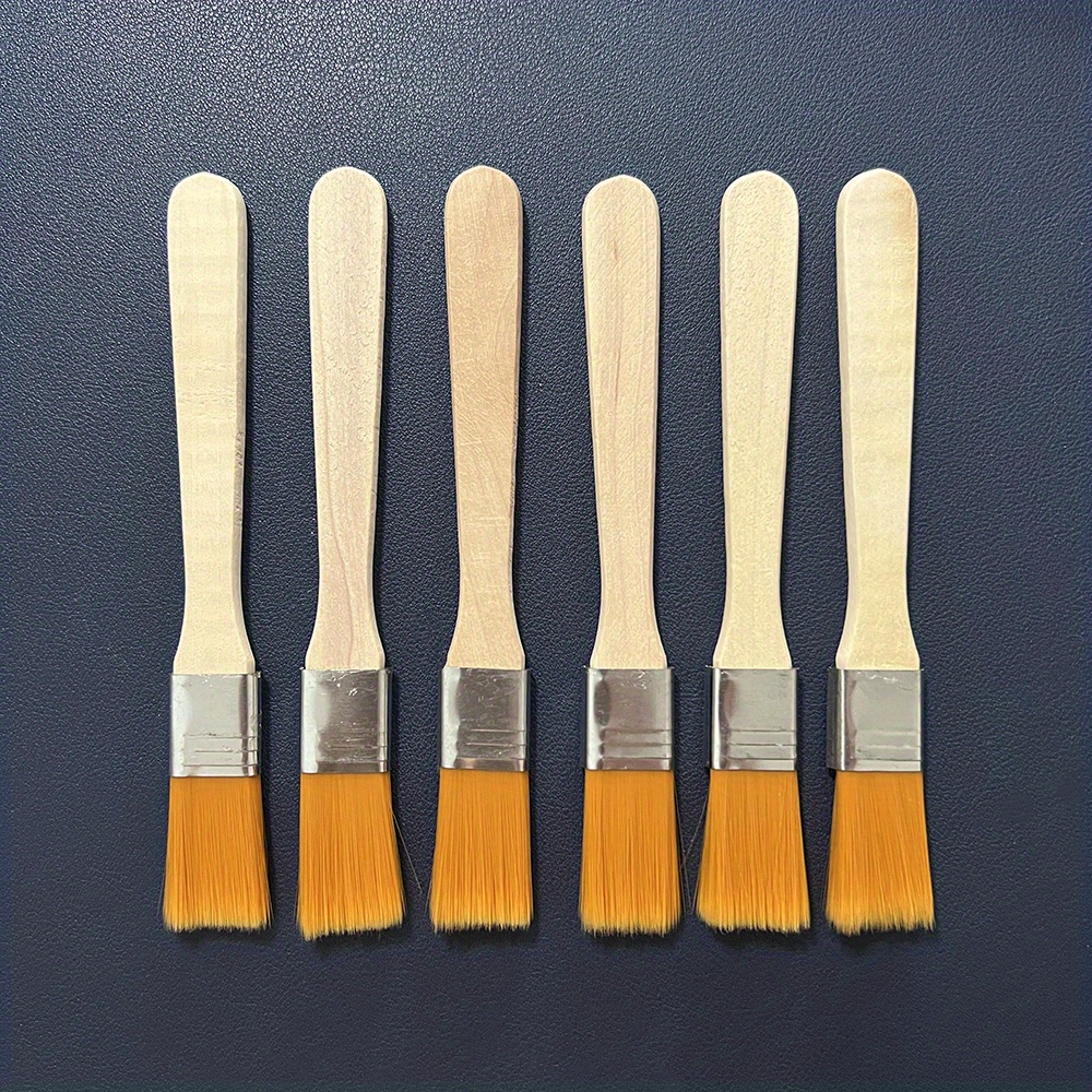 Nylon Paintbrushes Short Wood Rod Art Paint Gouache Painting Temu