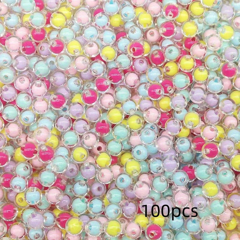Pieces Acrylic Candy Bow Bead Mixed Colors Charm Beads Shiny Candy Beads  Cute