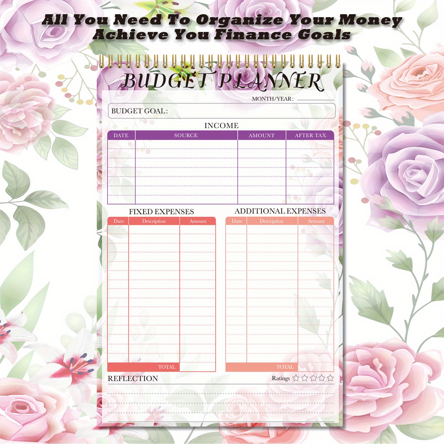 Weekly budget planner. Plan your day. Blank printable vertical notebook  page. Money planner. Template for agenda, schedule, planners, checklists,  notepads, postcards and other stationery. 7588770 Vector Art at Vecteezy