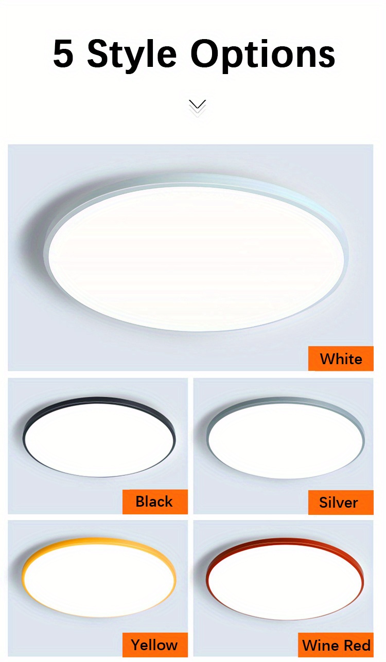 1pc Plafonnier LED Étanche, Luminaire De Cuisine IP56 AC 220V, Lampe De  Plafond Moderne Pour Salle De Bain, Cour Et Chambre - Temu Belgium