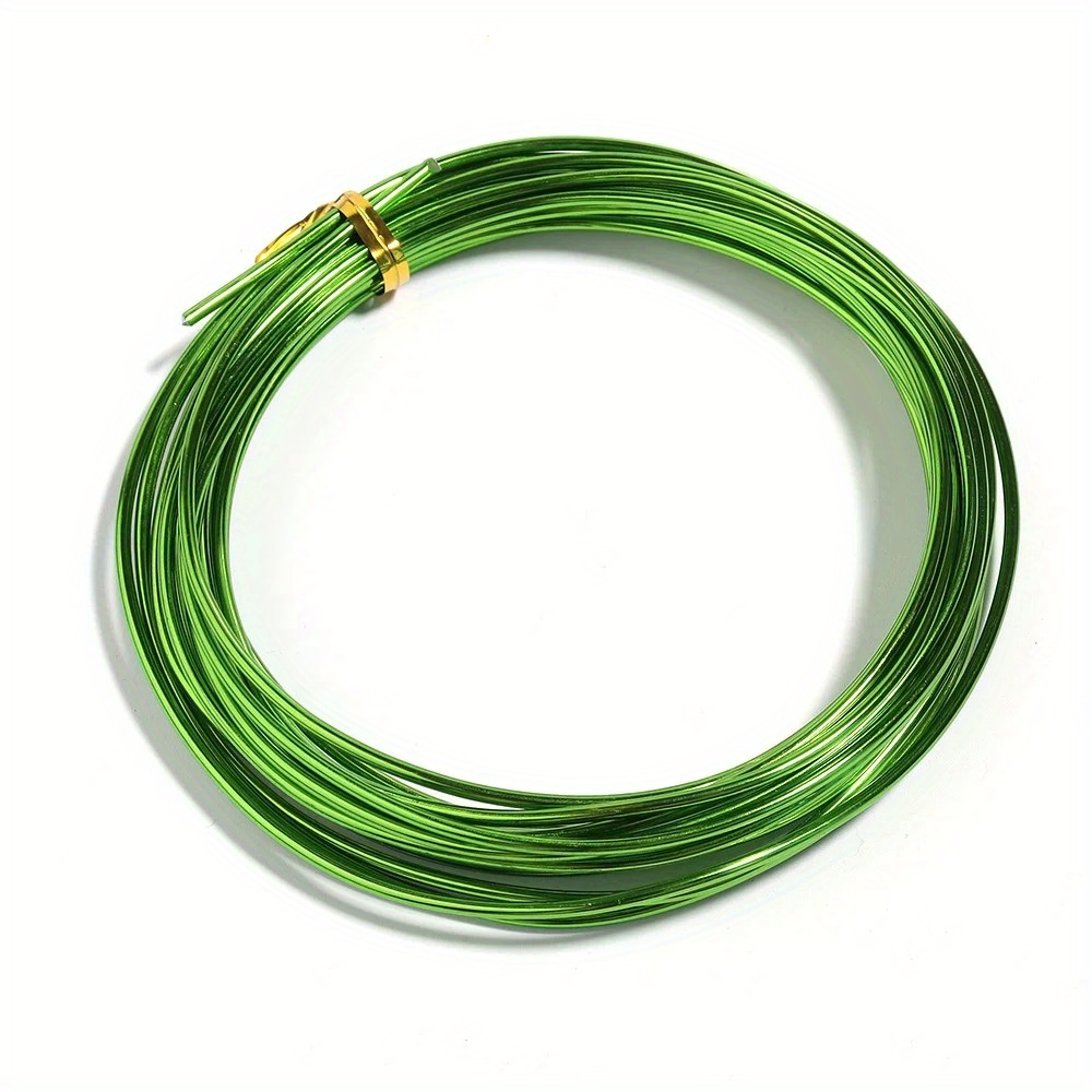 6 Meters of 1.5mm Yellow Green Aluminum Bendable Wire, 16 Gauge Wire, Craft  and Beading Wire, Green Wire for Jewelry Making & Wire Wrapping 