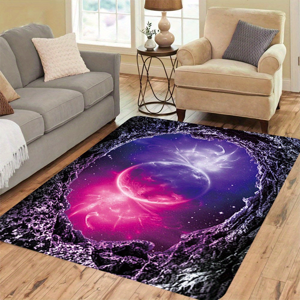 3d Plum Living Room Floor Mat, Non-slip Kitchen Mat Floor Cushion