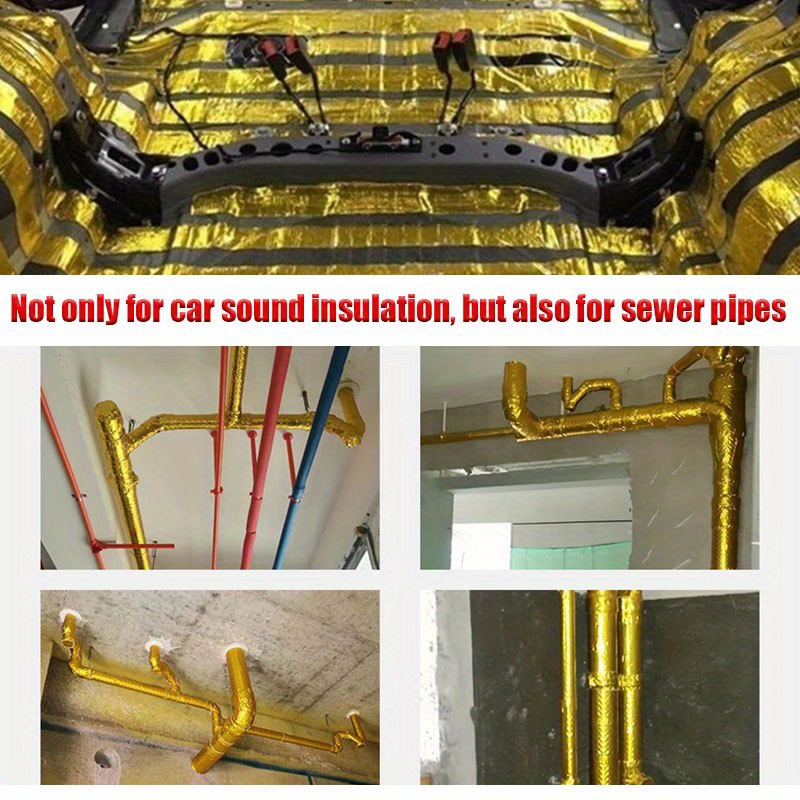 1.1/2.2/4.4sqft Car Shock Acoustic Panels Sound Mat Proofing - Temu
