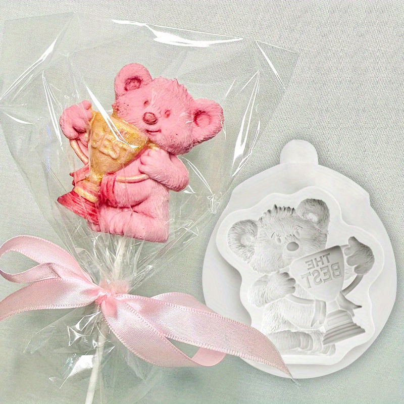 Teddy Bear Lollipop Hard Candy Mold