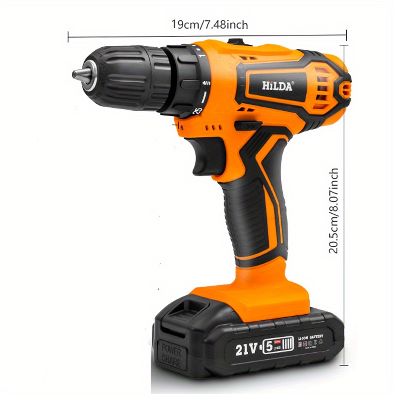 HASTHIP Mini Cordless Drill Machine, USB Rechargeable 3 Speed