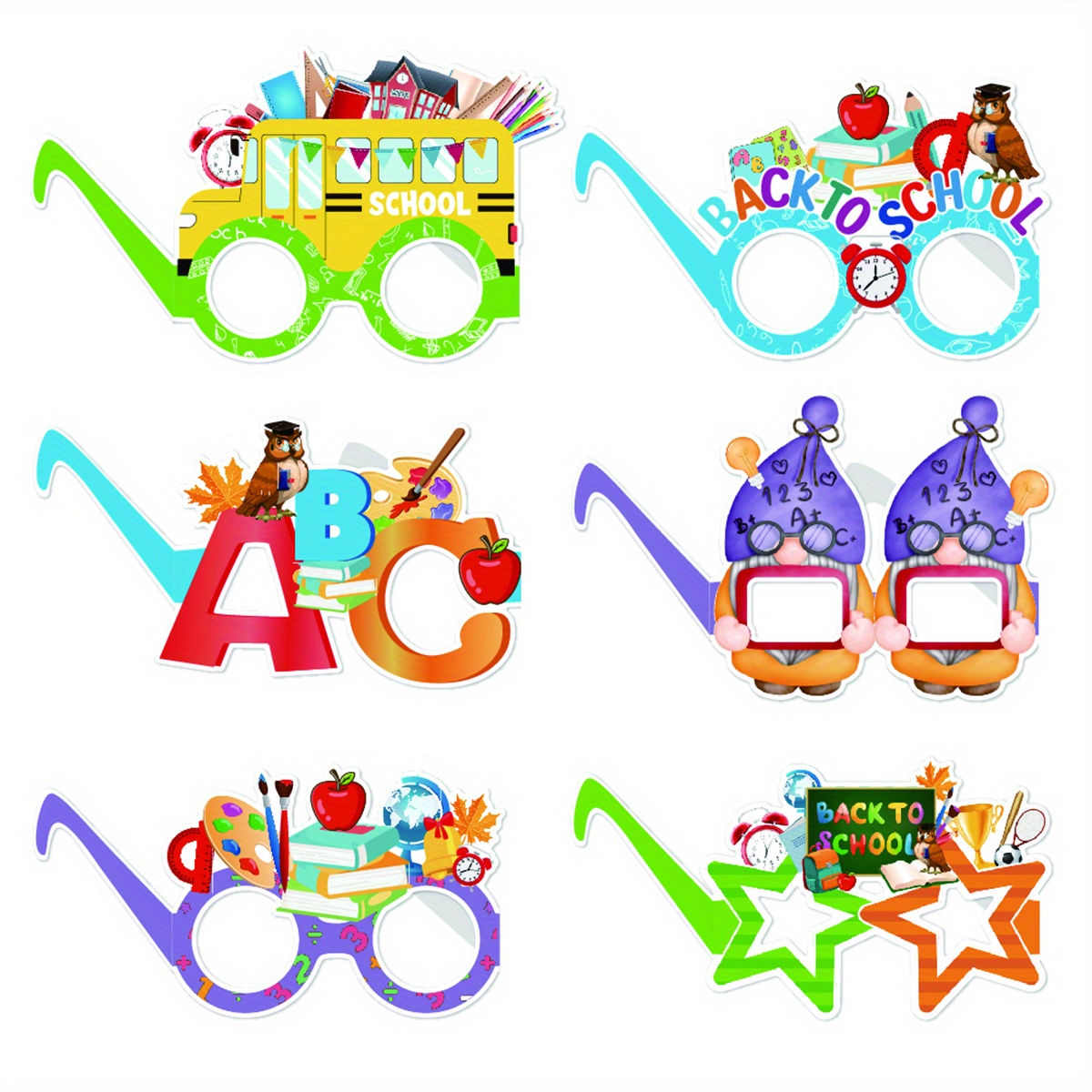 E-shop 6 Stück, Gläser Für Die Schuleröffnung, Partydekoration, Partyzubehör, Partydekoration, Geschenk Zum Schulanfang