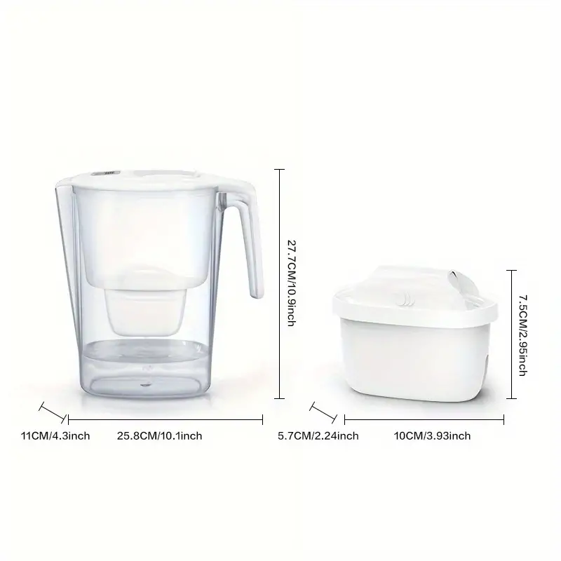 1 6pcs household water purifier system portable 3 6l water filter pitcher with filter element 100l effective filtration for home kitchen drinking water activated carbon water filter pitchen jug details 11