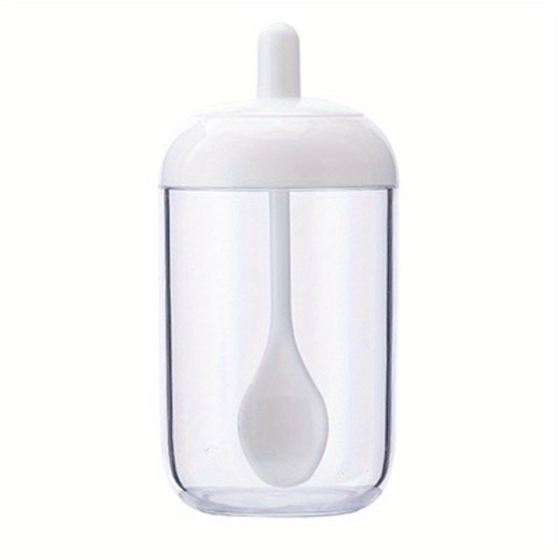 XINGWANG 2 Pieces of Kitchen Transparent Seasoning Box, Spice Jar, Plastic  Storage Container, with Lid and Spoon