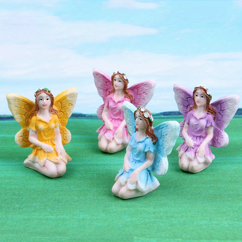 5 figuras de ín de hadas, accesorios de ángel, figuras de ín de hadas,  accesorios en miniatura de resina y de figuras, para decoración del CUTICAT  Miniaturas Hadas