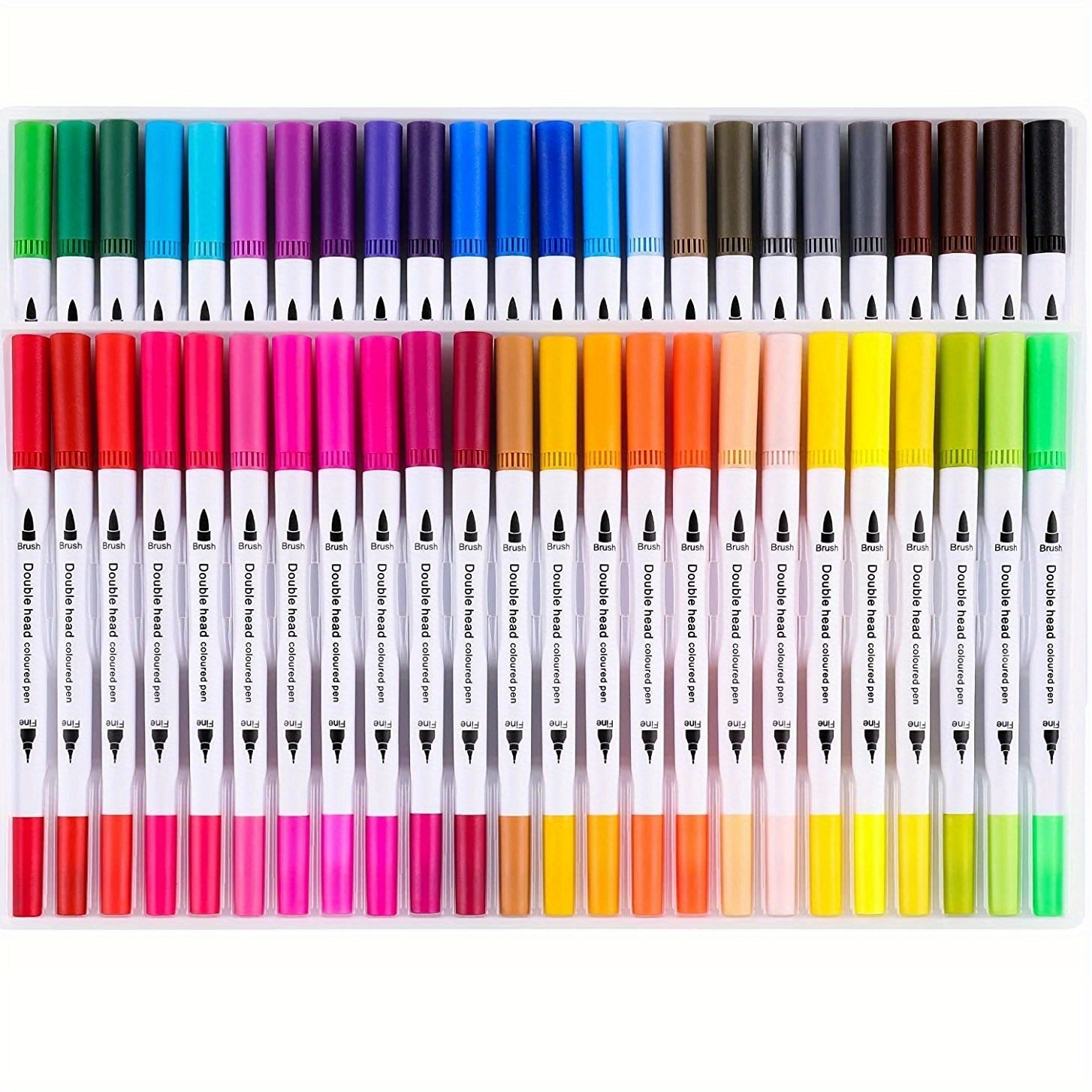 Dual Brush Marker Pens for Coloring Books, Fine Tip, Pen Set for
