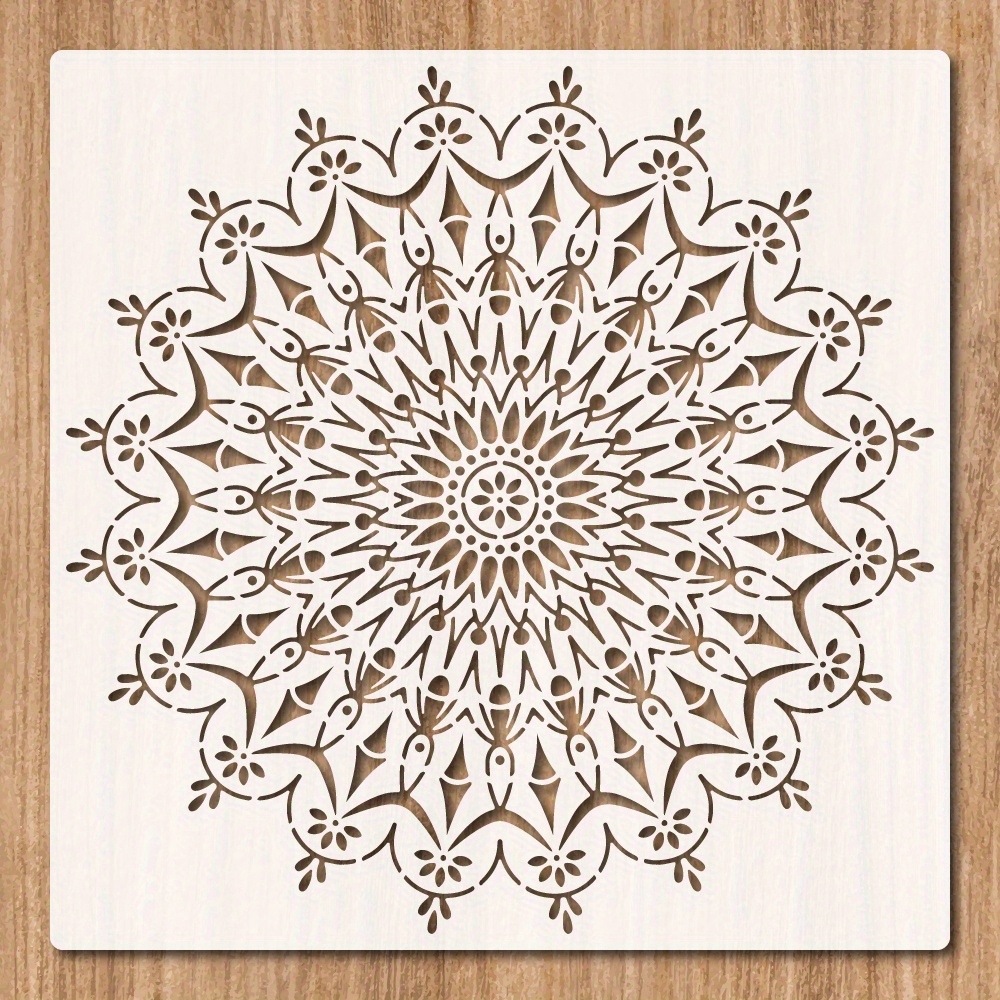 Mandala Stencils For Painting Reusable Floral Design Mandala - Temu
