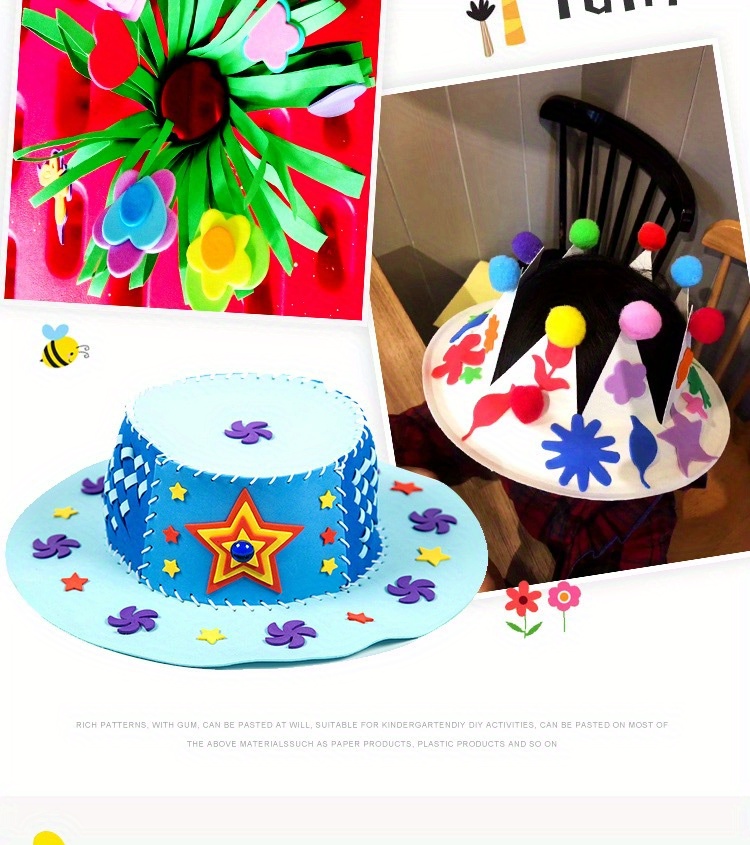 Bright Colorful Foam Felt Stickers Perfect Kids Crafts Temu