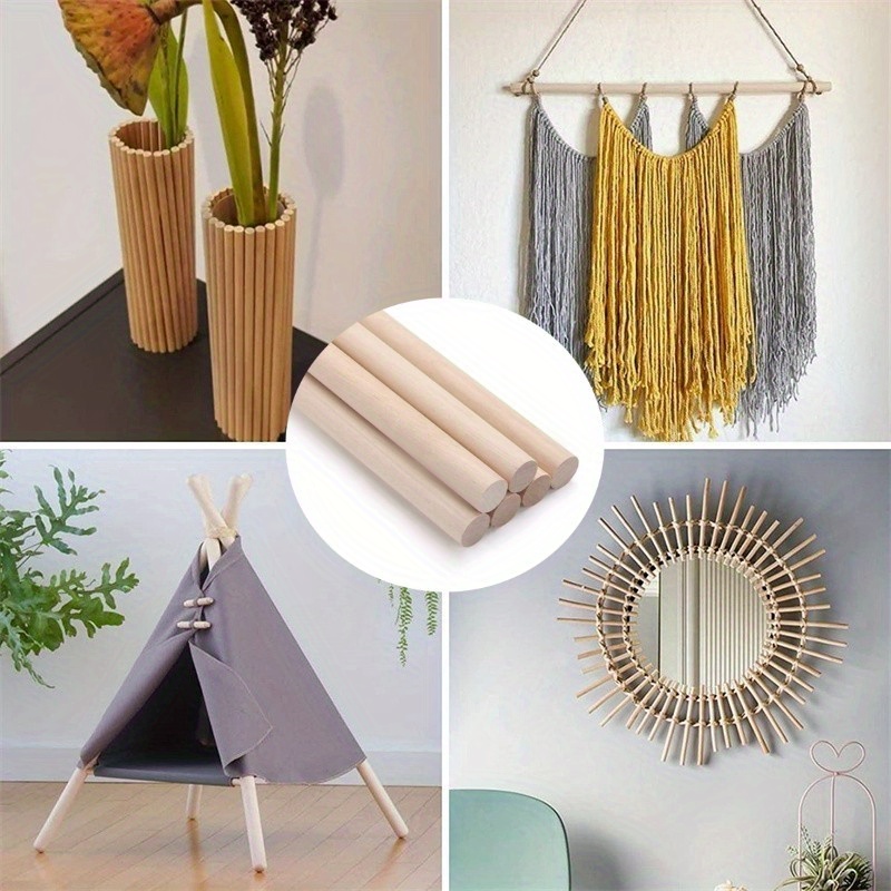 Wooden Dowel Rods, Perfect For Diy Crafts - Temu