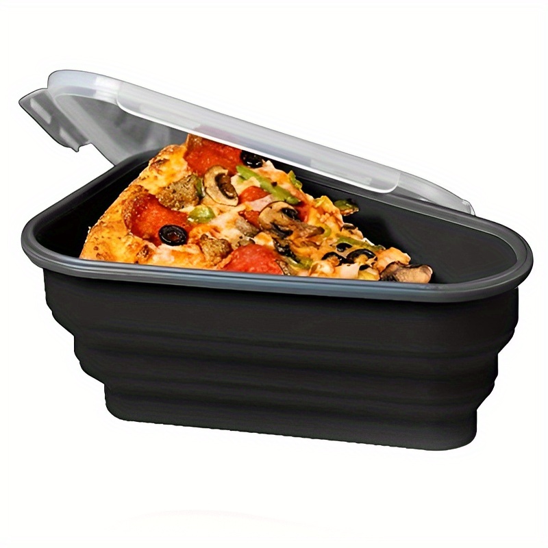 12inch 2 Pack Food Storage Container with Lid and Handle, Reusable 2  Compartments Pizza Slice Storage Container, Round Pie Carrier Leftover  Pizza