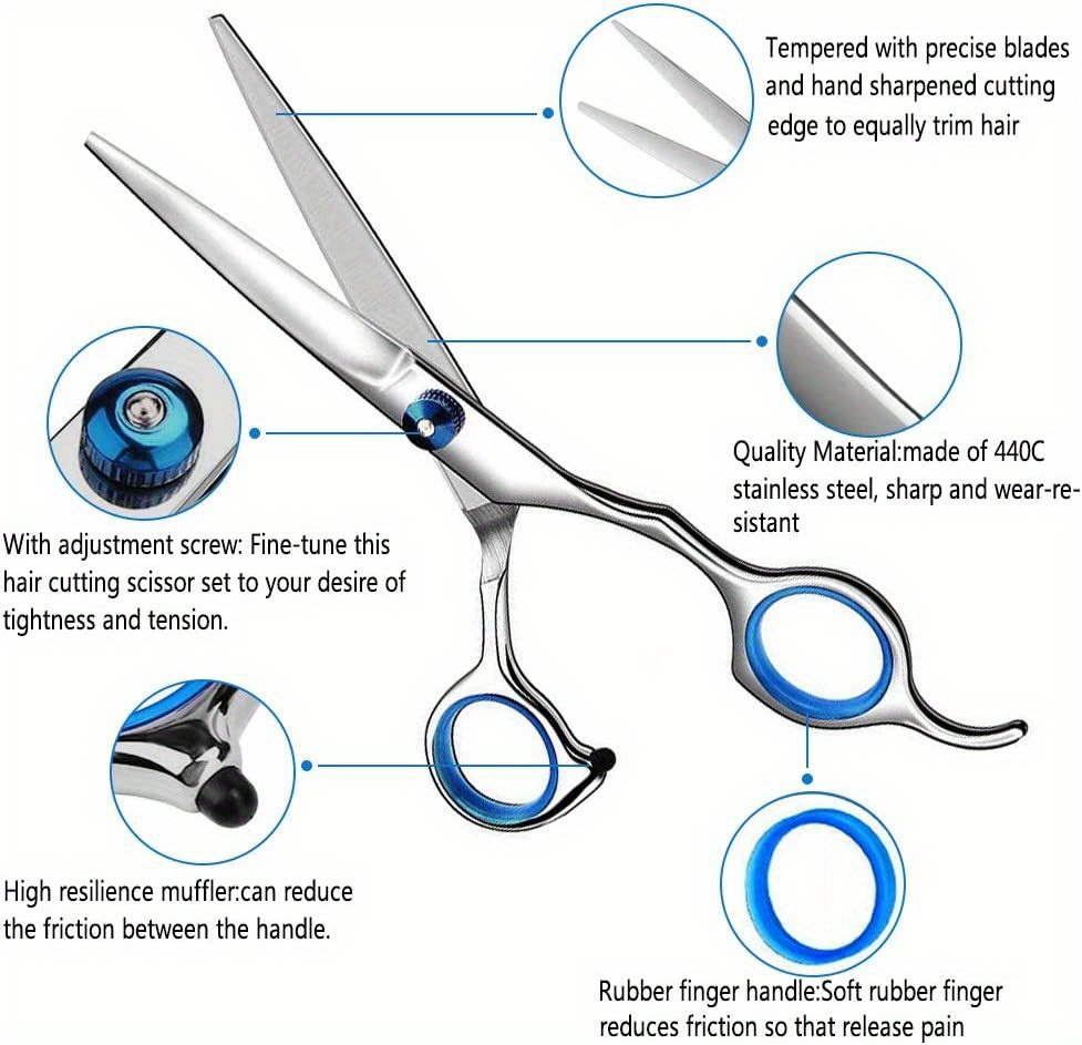 professional hair cutting scissors set barber salon household haircut hairdressing scissors kit details 2