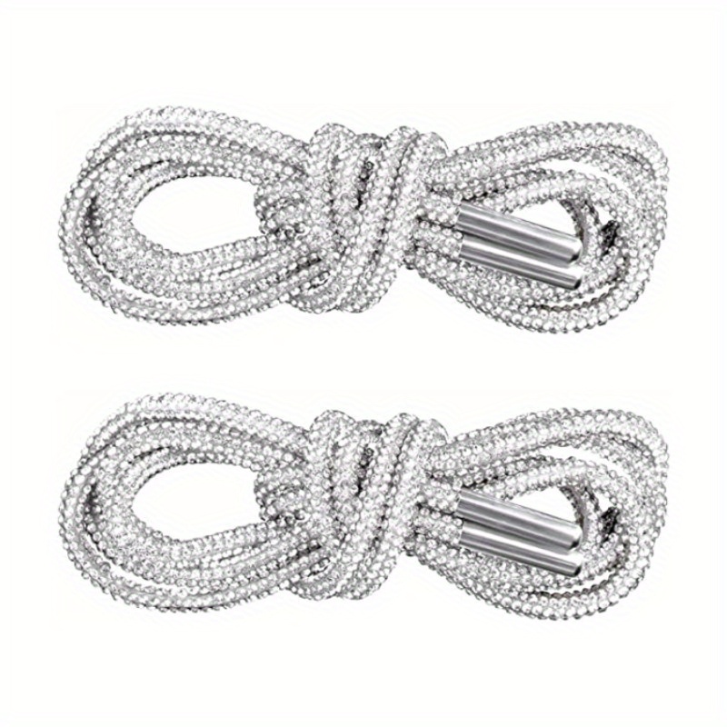 White and Silver Rhinestone Shoe Lace Rope Sneakers Size 6 - $50 New With  Tags - From Reya