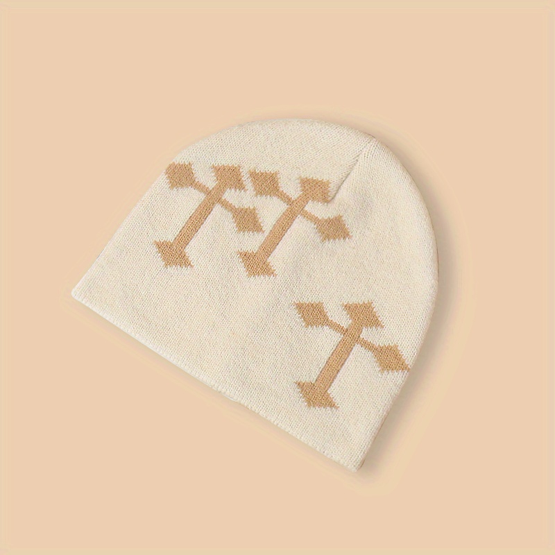 Y2K Multicolor Cross Woolen Stacking Beanie