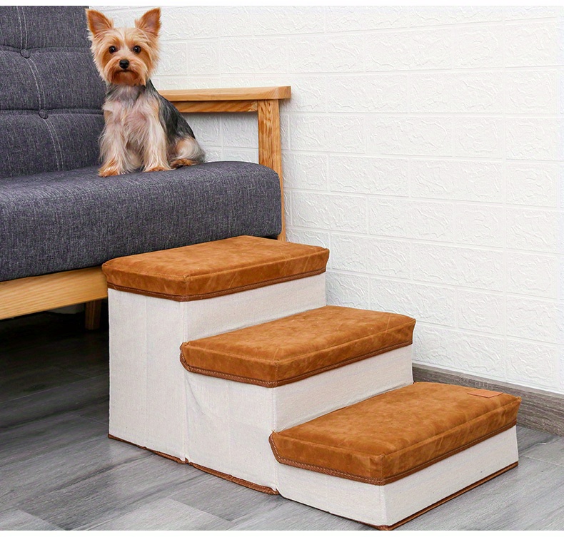 3 step Pet Stairs Small Dogs: A Pet Ramp Storage Easier - Temu New Zealand