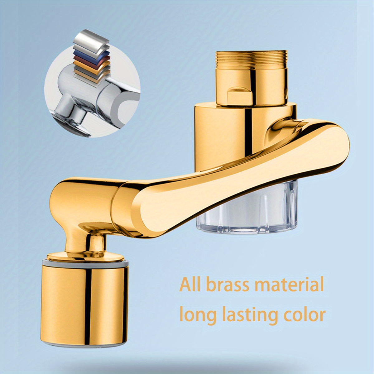 1pc brass material filter faucet extender 1080 rotating mechanical arm high quality anti splash spout water purifier extension bubbler details 3