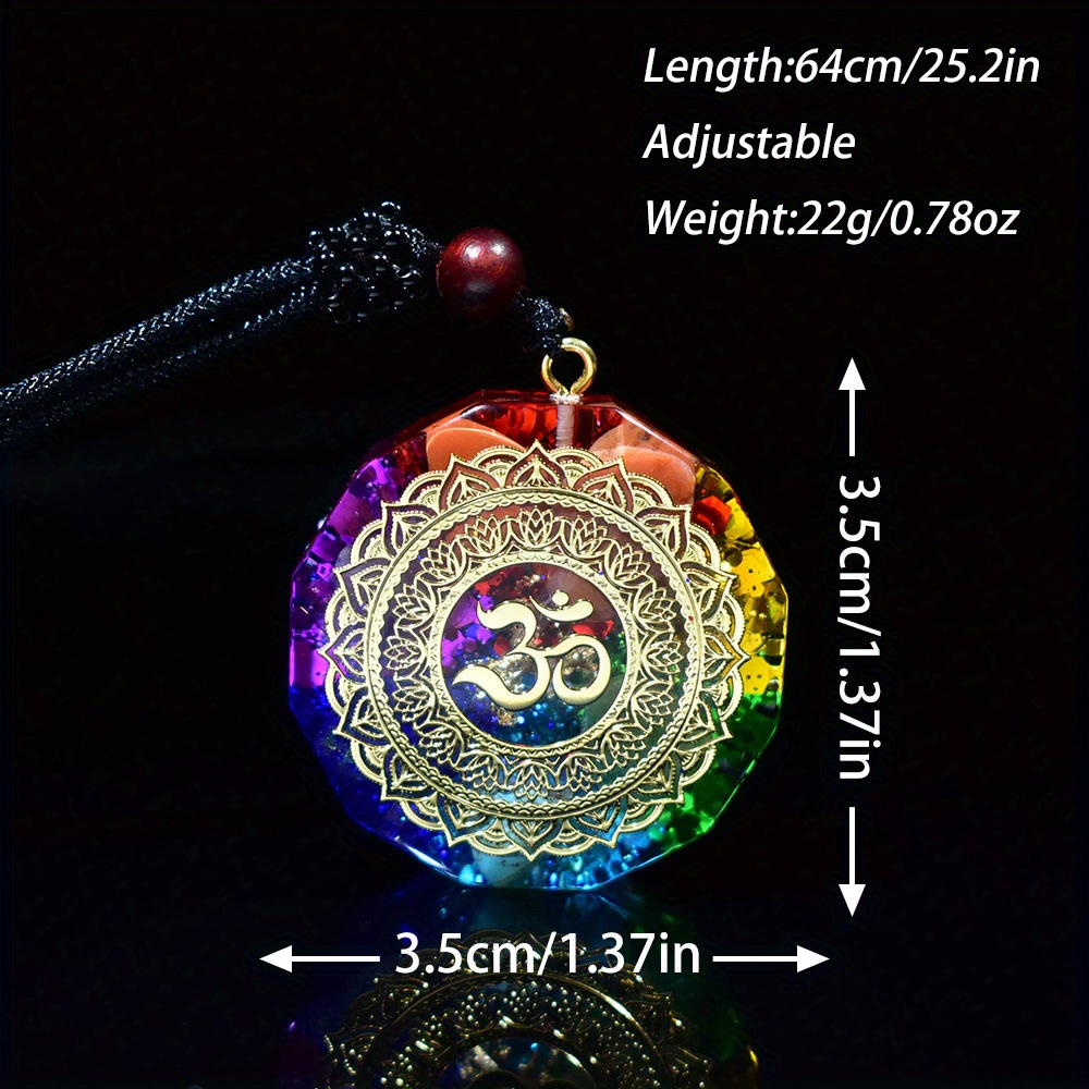 7 Chakra Pendant Energy Necklace Natural Stone Meditation - Temu