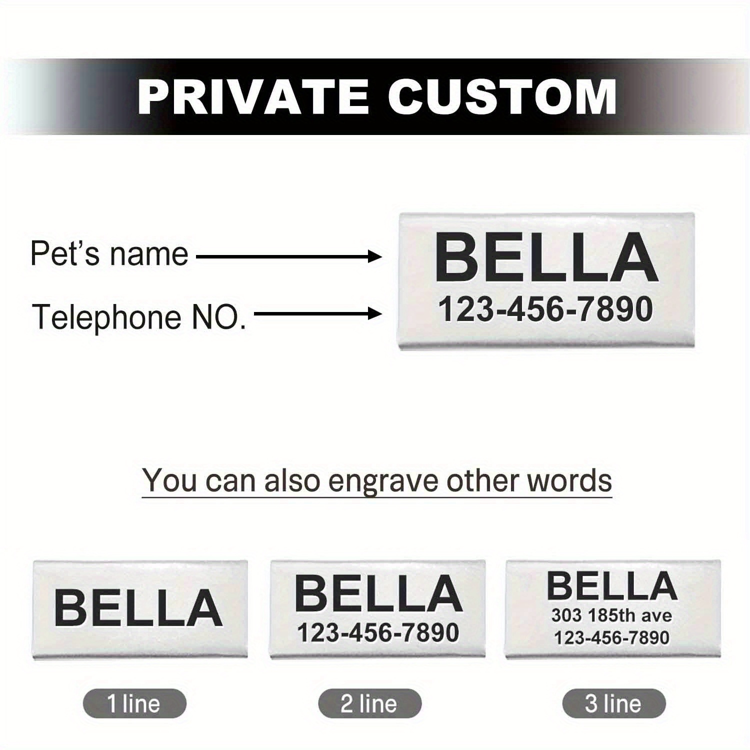 Cat Collars Name Tags Kitten Collar Bell Girl Boy Male Cats - Temu