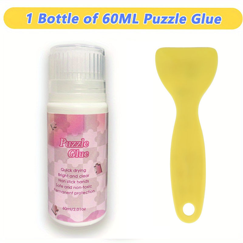120ml Multifunctional Jigsaw Puzzle Conserver Glue Self Apply Non- Toxic  Fast Dry Transparent Gel For Stick Paper