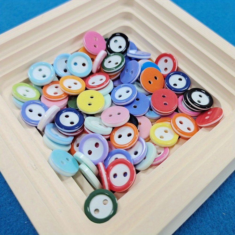 50pcs Mixed Colors 0.51inch Cute Flower Shape Small Buttons For Children's  Clothing Sewing Supplies DIY Accessories